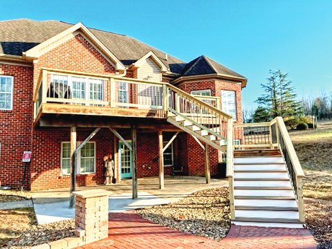 deck brick house